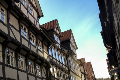 Low angle view of buildings against sky