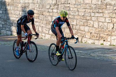 Bicycles on road