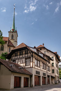 Low angle view of building against sky