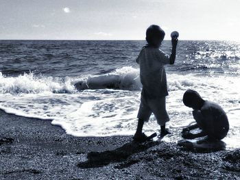 People enjoying at beach