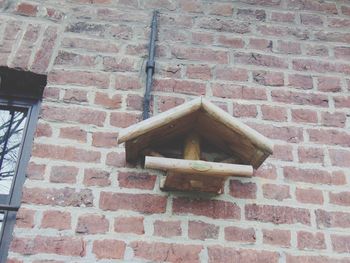 Close-up view of brick wall