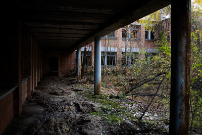 Exterior of abandoned building