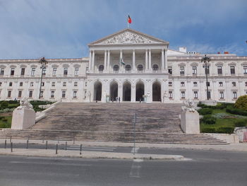 View of historical building against cloudy sky