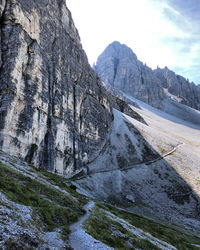 Scenic view of rocky mountains against sky