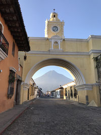  view of historical building and arch in  antigua guatemala 