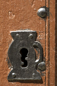 Full frame of old wooden door