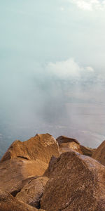 Scenic view of arid landscape against sky