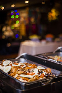 Close-up of served food