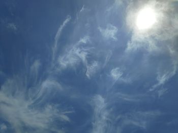 Low angle view of clouds in sky