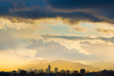 Skyline of downtown santiago de chile