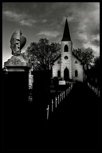 Low angle view of church against sky