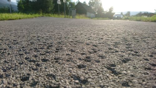 Surface level of road
