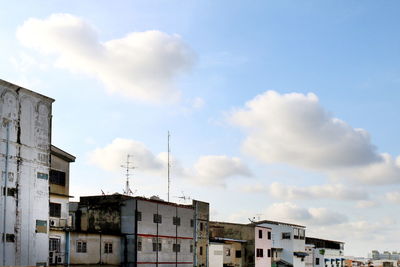 Low angle view of buildings against sky