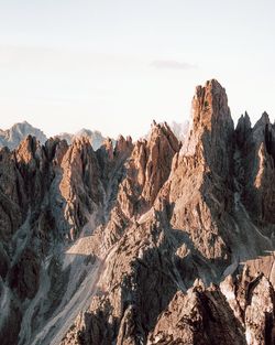 Scenic view of mountain range against sky