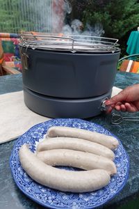 Close-up of man preparing food