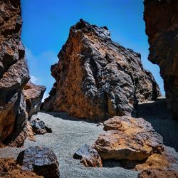 Rock formations against sky