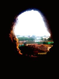 Close-up of window against clear sky