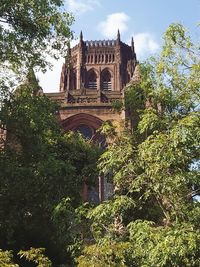 Low angle view of historical building against sky