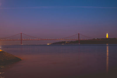 Suspension bridge over sea