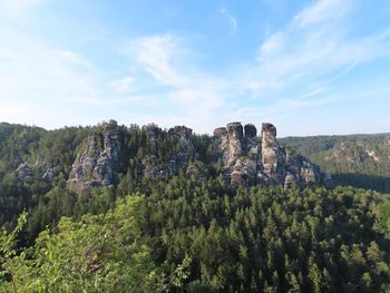 Scenic view of land against sky