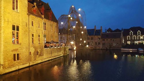 Reflection of buildings in water