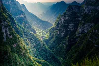 High angle view of mountains