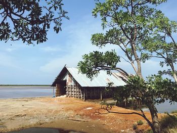 Built structure on beach