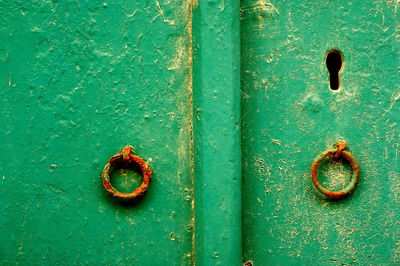 Full frame shot of weathered door