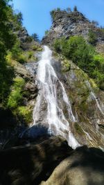 Scenic view of waterfall