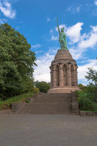 Low angle view of statue