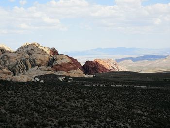 Scenic view of rocky mountains against sky