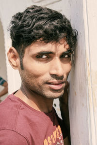 Close-up portrait of young man