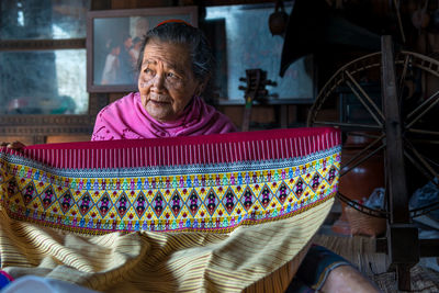 Portrait of woman in traditional clothing