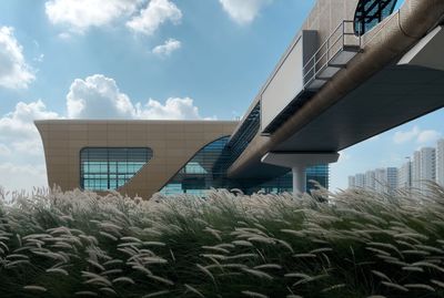 Low angle view of building against sky