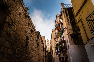 Low angle view of buildings against sky