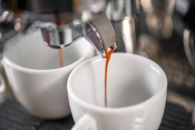 Close-up of coffee on table