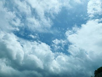 Low angle view of clouds in sky