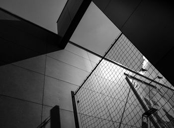 Low angle view of modern building against sky