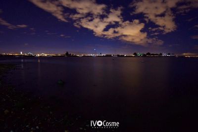 Scenic view of water against sky