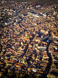 High angle view of cityscape