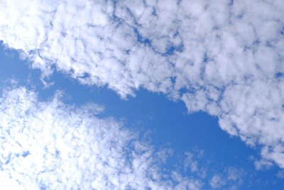 Low angle view of sky and clouds