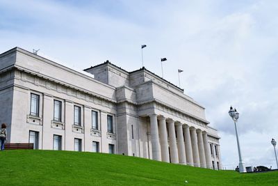 Low angle view of building against sky