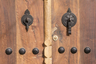 Close-up of door knocker