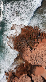 Rock formation on beach