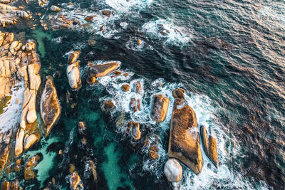 Rock formations by sea