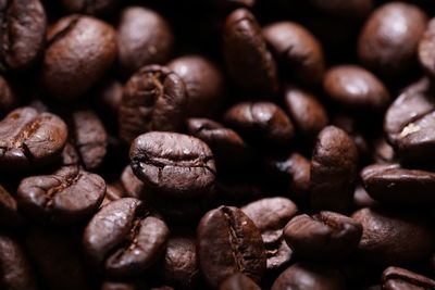 Full frame shot of roasted coffee beans