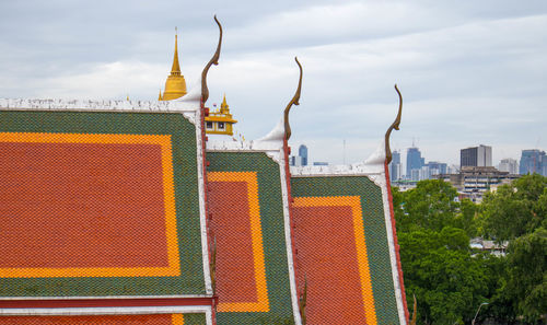 Low angle view of buildings against sky