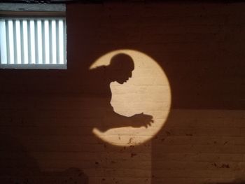 Shadow of painting on wall