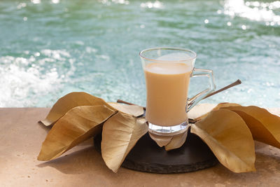 Close-up of drink on table