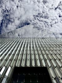 Low angle view of modern building against sky